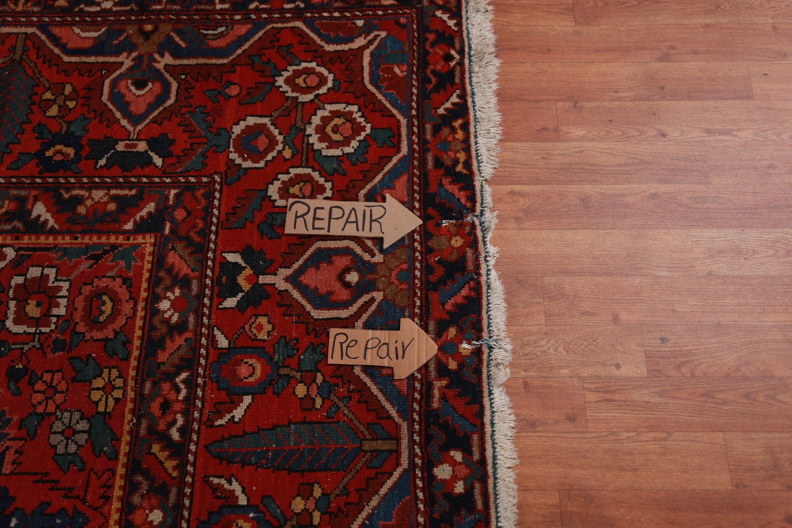 Pre-1900 Vegetable Dye Bakhtiari Persian Large Rug 13x18 - 15