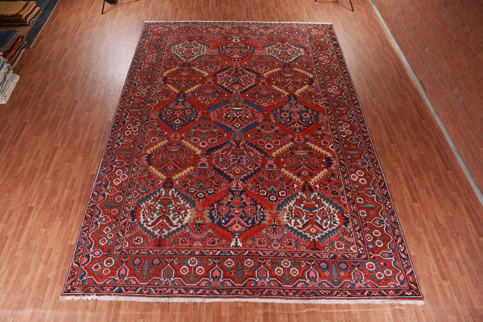 Pre-1900 Vegetable Dye Bakhtiari Persian Large Rug 13x18 - 3