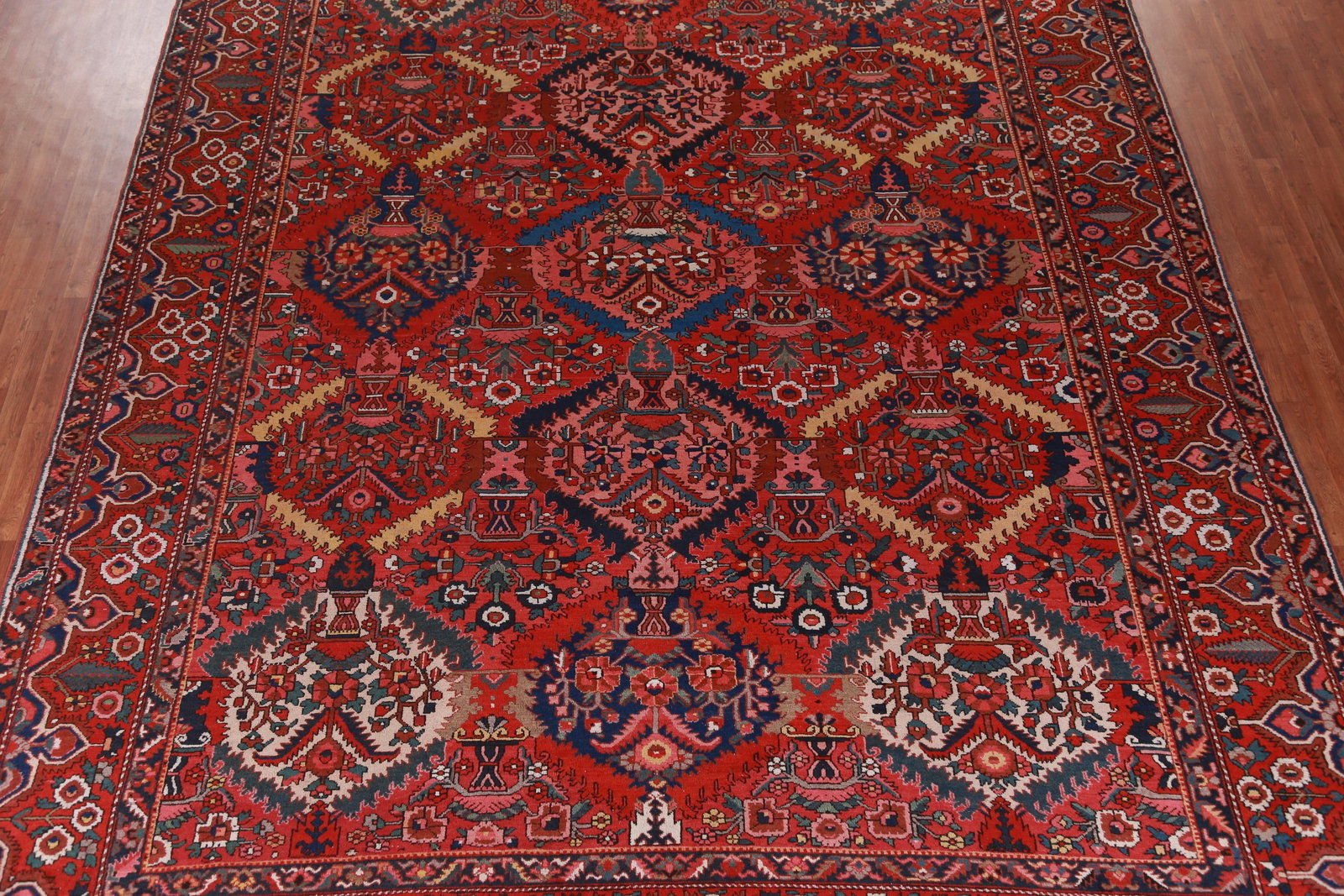 Pre-1900 Vegetable Dye Bakhtiari Persian Large Rug 13x18 - 4
