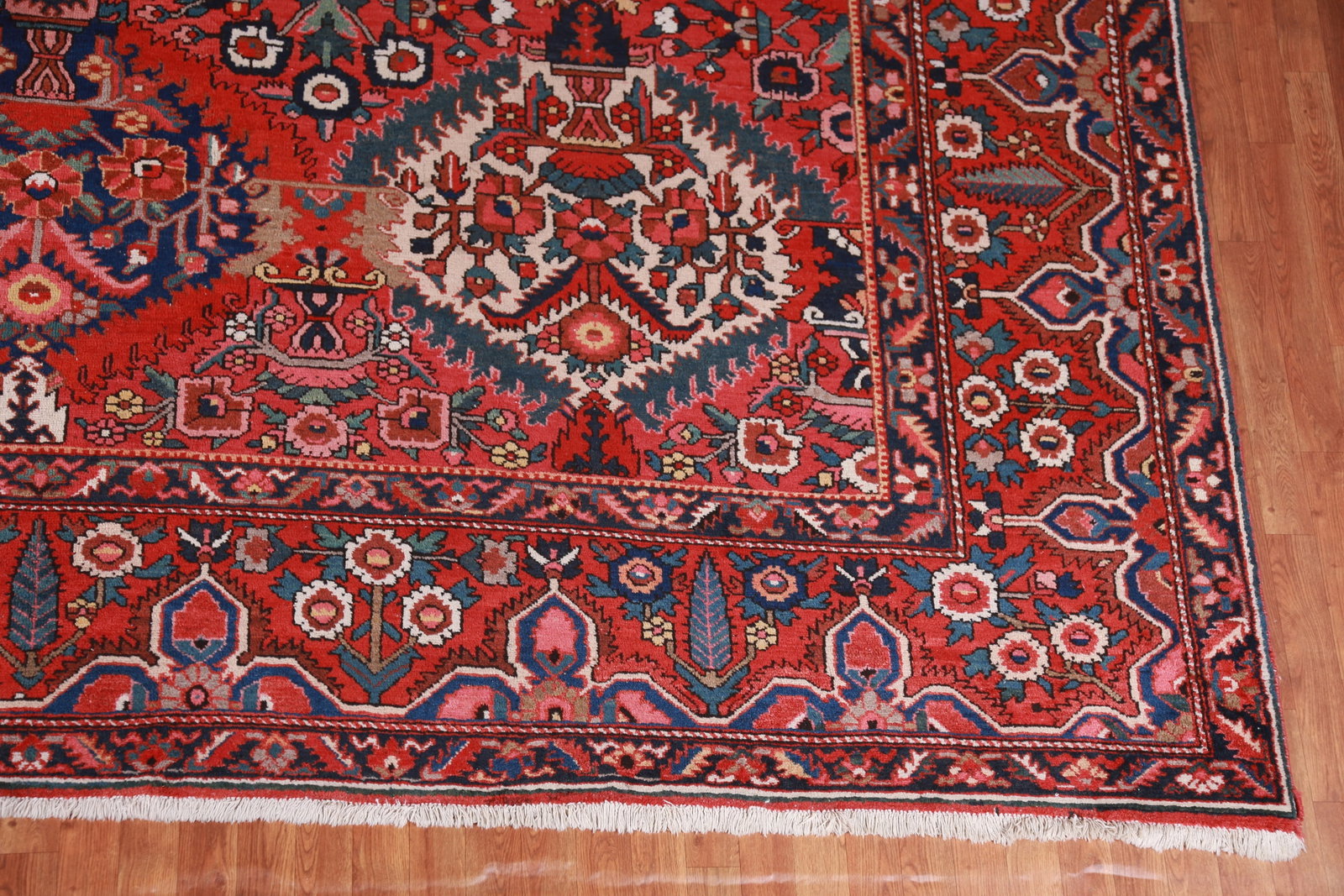 Pre-1900 Vegetable Dye Bakhtiari Persian Large Rug 13x18 - 5
