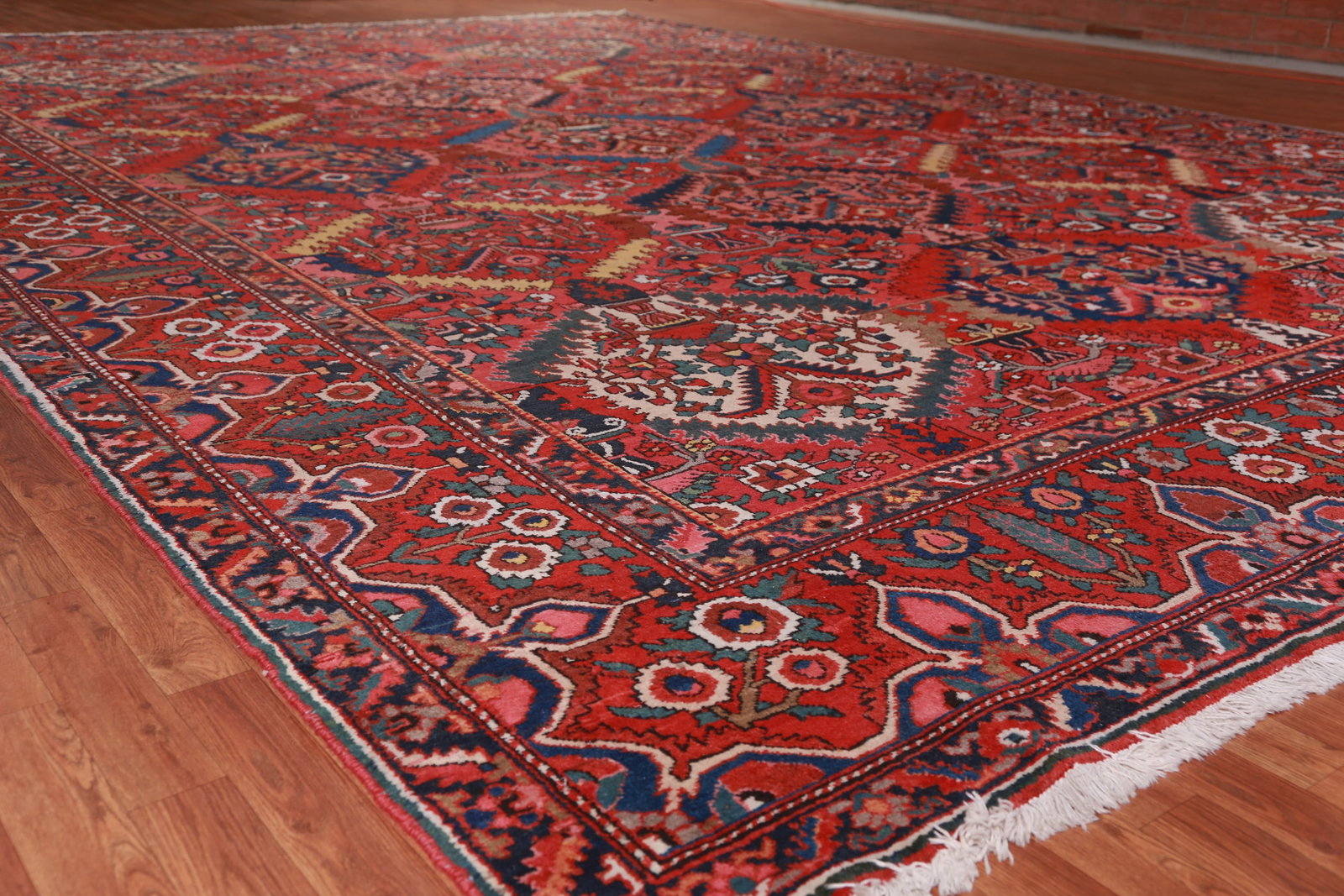 Pre-1900 Vegetable Dye Bakhtiari Persian Large Rug 13x18 - 6