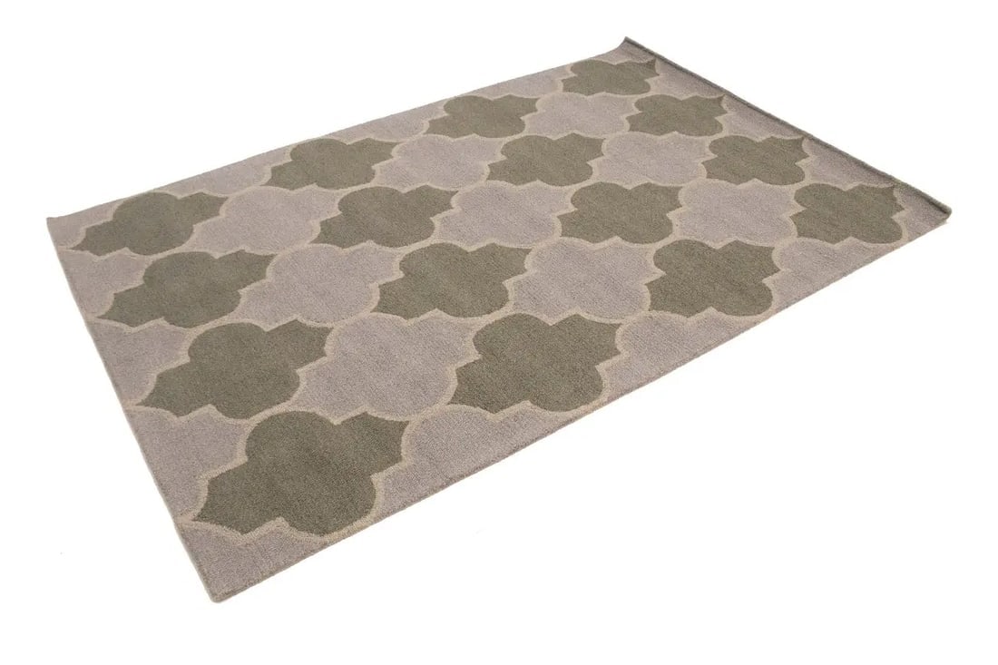 Multicolored Trellis 5X8 Hand-Tufted Modern Rug - 3