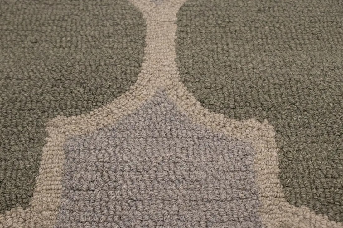 Multicolored Trellis 5X8 Hand-Tufted Modern Rug - 8