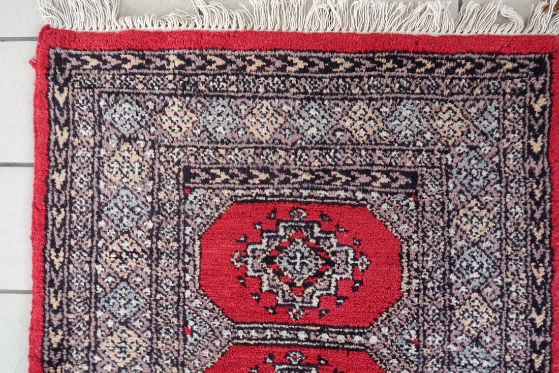 Mid-Century Vintage Uzbek Bukhara Style Wool Runner 2.8' x 7.9' - 3