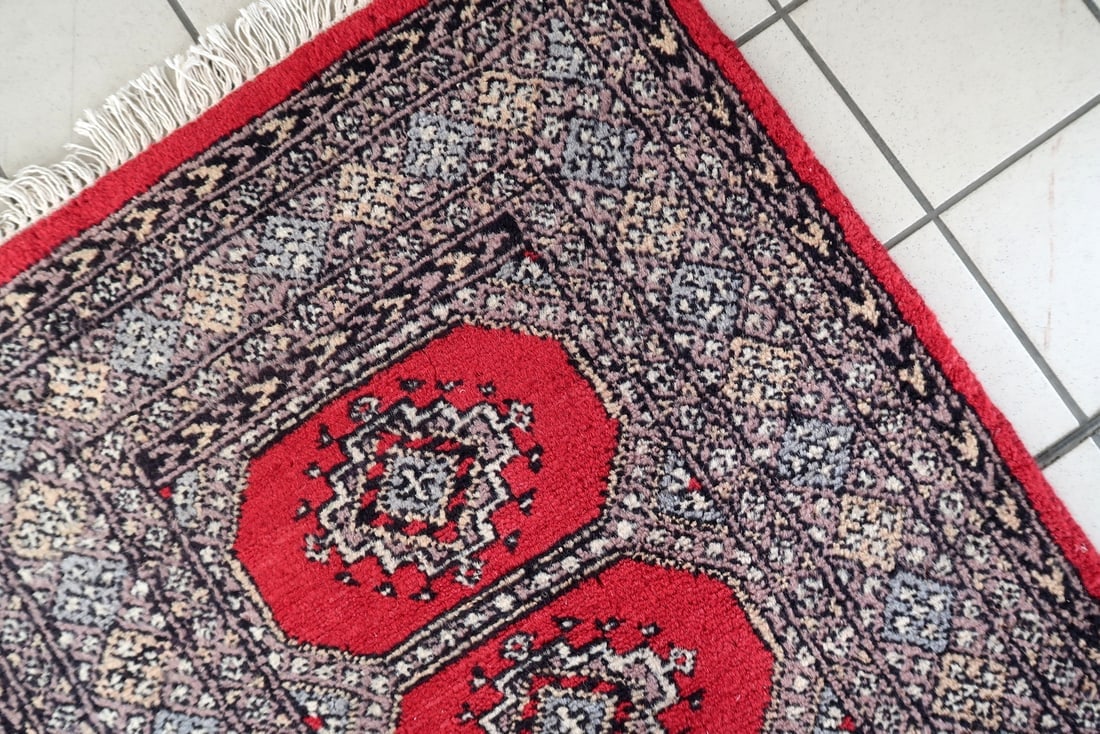 Mid-Century Vintage Uzbek Bukhara Style Wool Runner 2.8' x 7.9' - 4