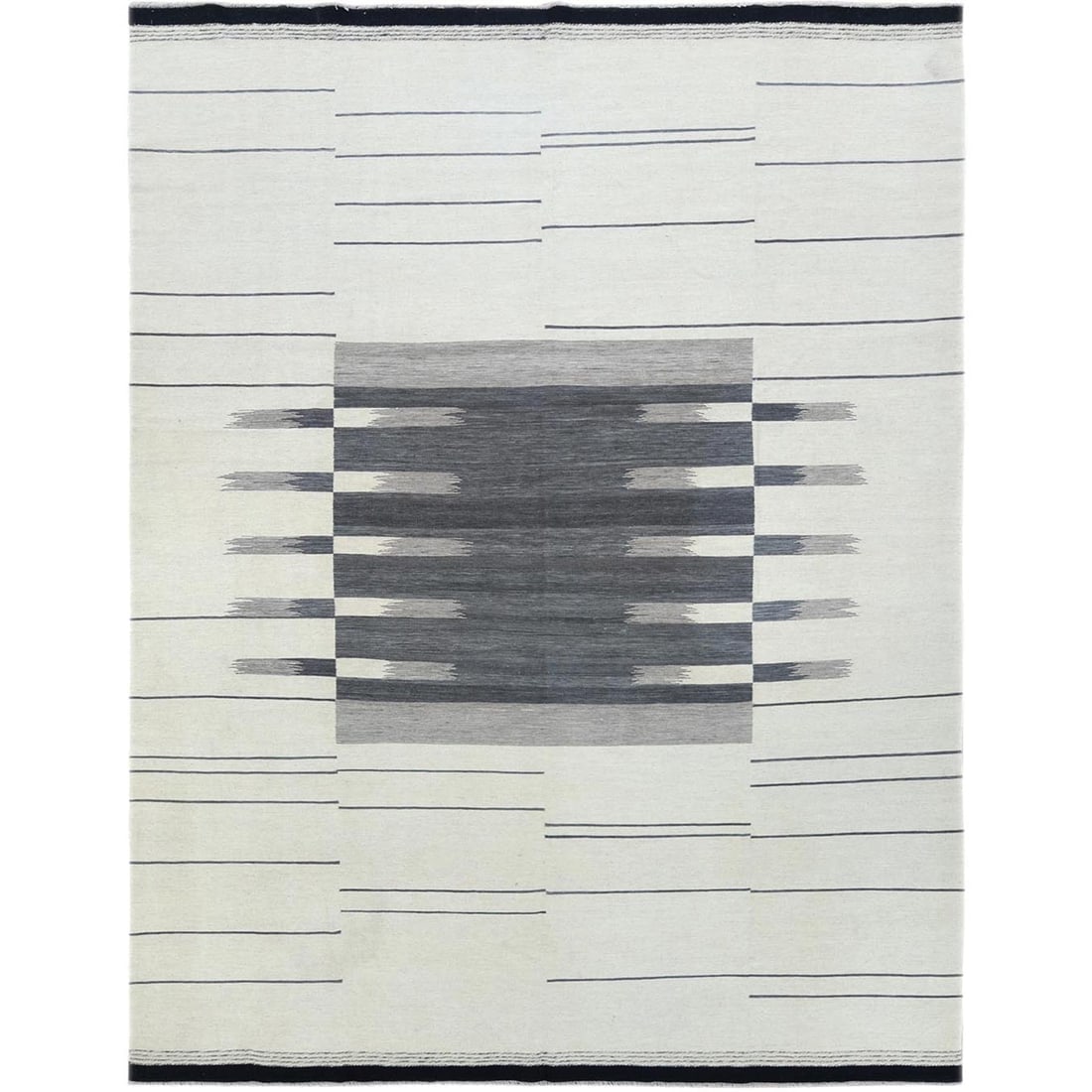 Hand Woven Avant-Garde Stripe Design Flat Weave Kilim Organic Wool Rug: Title: Hand Woven Avant-Garde Stripe Design Flat Weave Kilim Organic Wool RugDescription:This is a truly genuine one-of-a-kind. It has been Knotted for months and months in the centuries-old weaving