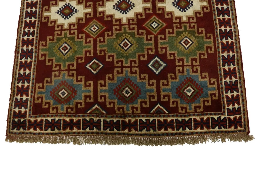 Red Tribal 4X6'5 Ghoochan Persian Rug - 10