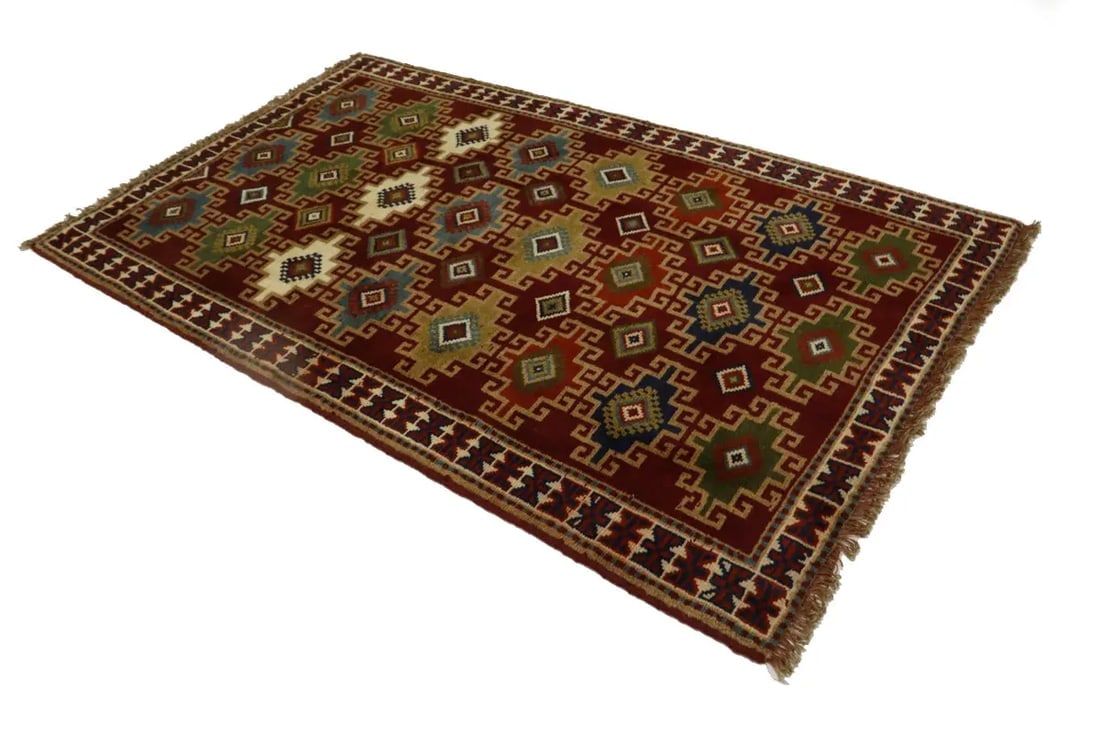 Red Tribal 4X6'5 Ghoochan Persian Rug - 12