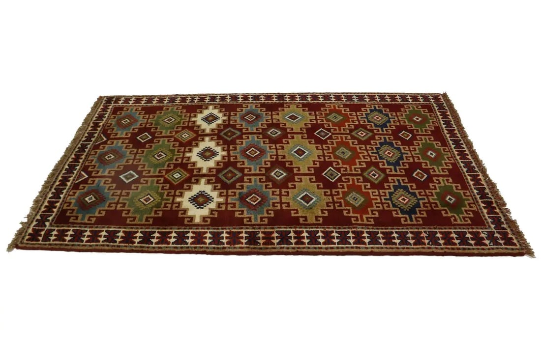 Red Tribal 4X6'5 Ghoochan Persian Rug - 5