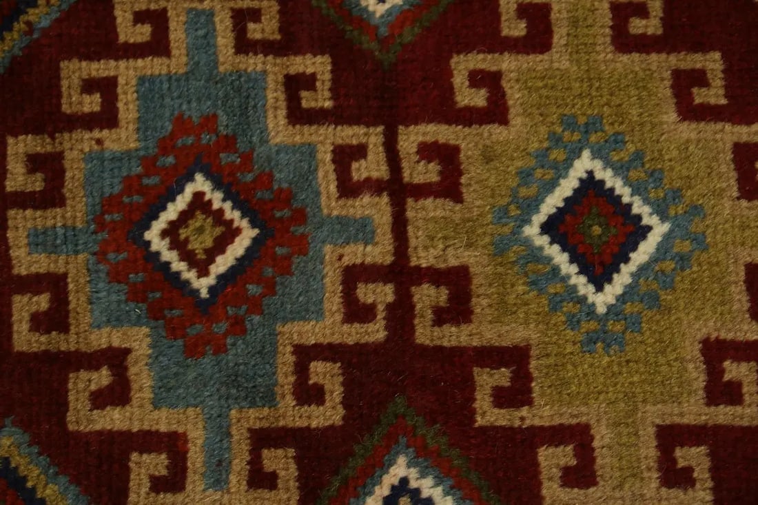 Red Tribal 4X6'5 Ghoochan Persian Rug - 7