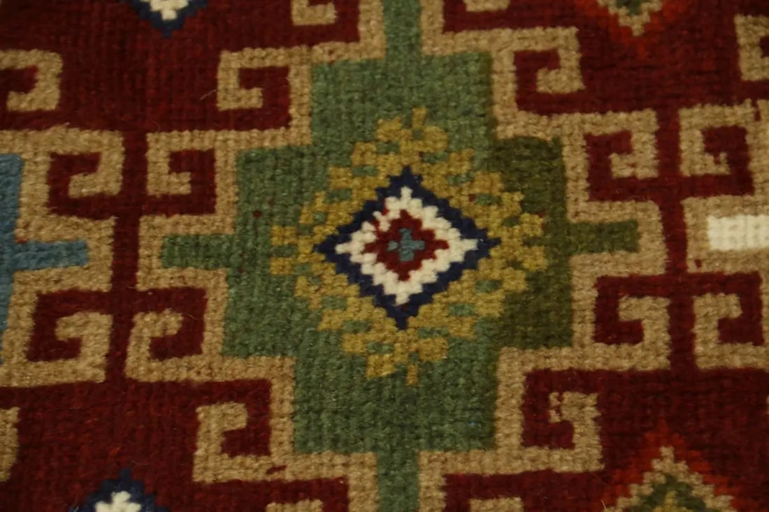 Red Tribal 4X6'5 Ghoochan Persian Rug - 9