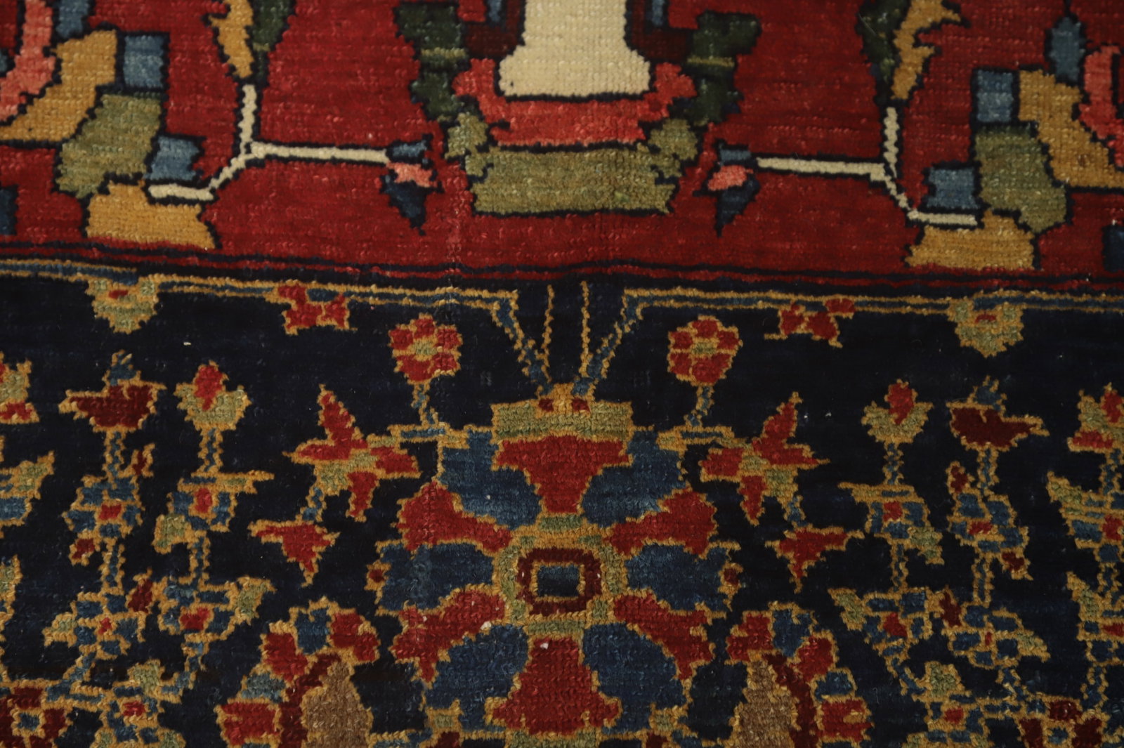 Pre-1900 Vegetable Dye Bakhtiari Shalamzar Persian Rug 5x7 - 8