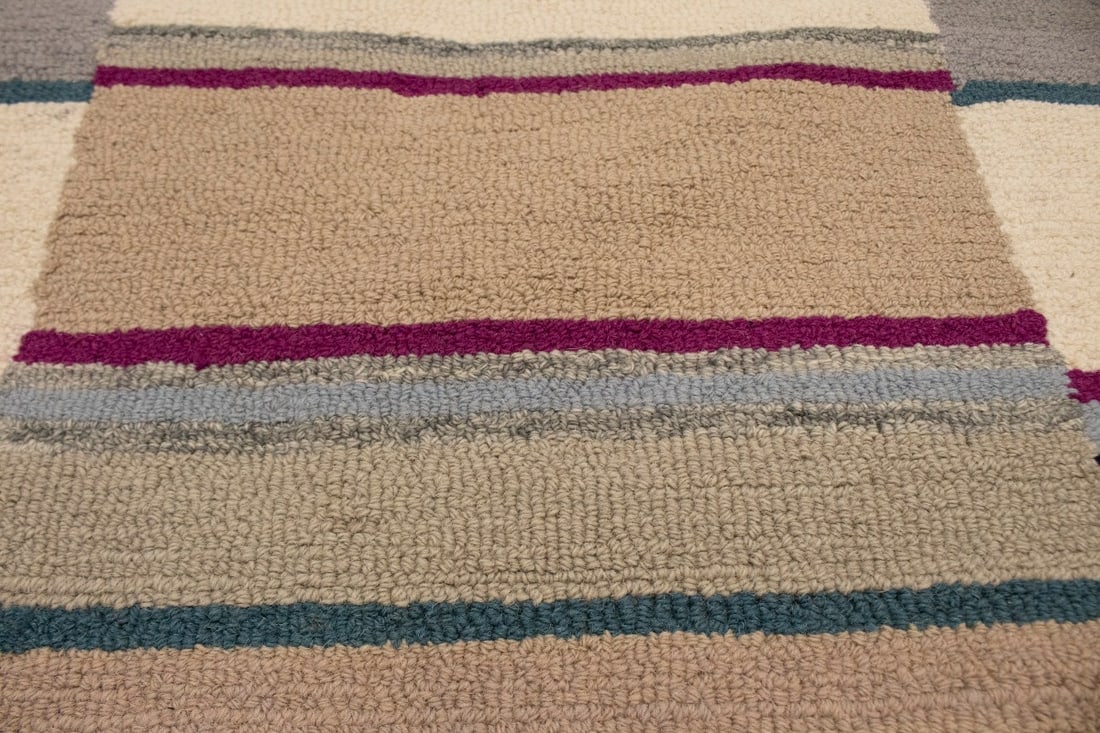 Multicolored Stripes 5X8 Hand-Tufted Modern Rug - 10