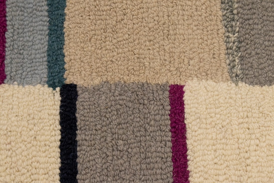 Multicolored Stripes 5X8 Hand-Tufted Modern Rug - 7