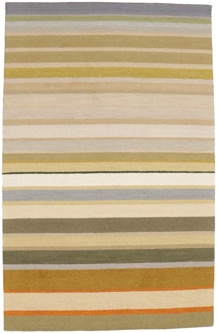 Multicolored Stripes 5X8 Hand-Tufted Modern Rug: Title: Multicolored Stripes 5X8 Hand-Tufted Modern Rug Description:Multicolored Stripes Design 5X8 Hand-Tufted Modern Rug Kids Room Plush Carpet Materials:Wool Dimension:5'0 X 8'0 Ft Reserve: $254.00