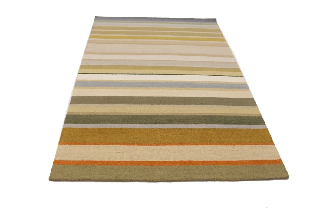 Multicolored Stripes 5X8 Hand-Tufted Modern Rug - 3