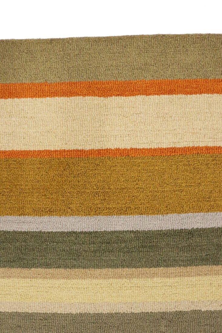 Multicolored Stripes 5X8 Hand-Tufted Modern Rug - 9