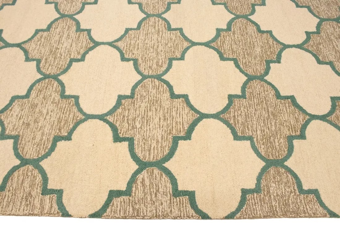 Multicolored Trellis 5X8 Hand-Tufted Modern Rug - 14