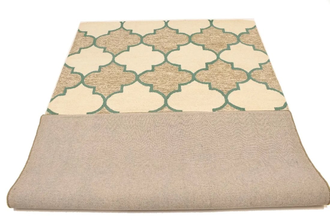 Multicolored Trellis 5X8 Hand-Tufted Modern Rug - 16