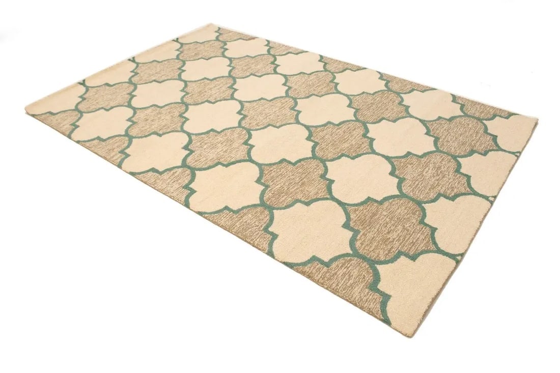 Multicolored Trellis 5X8 Hand-Tufted Modern Rug - 4