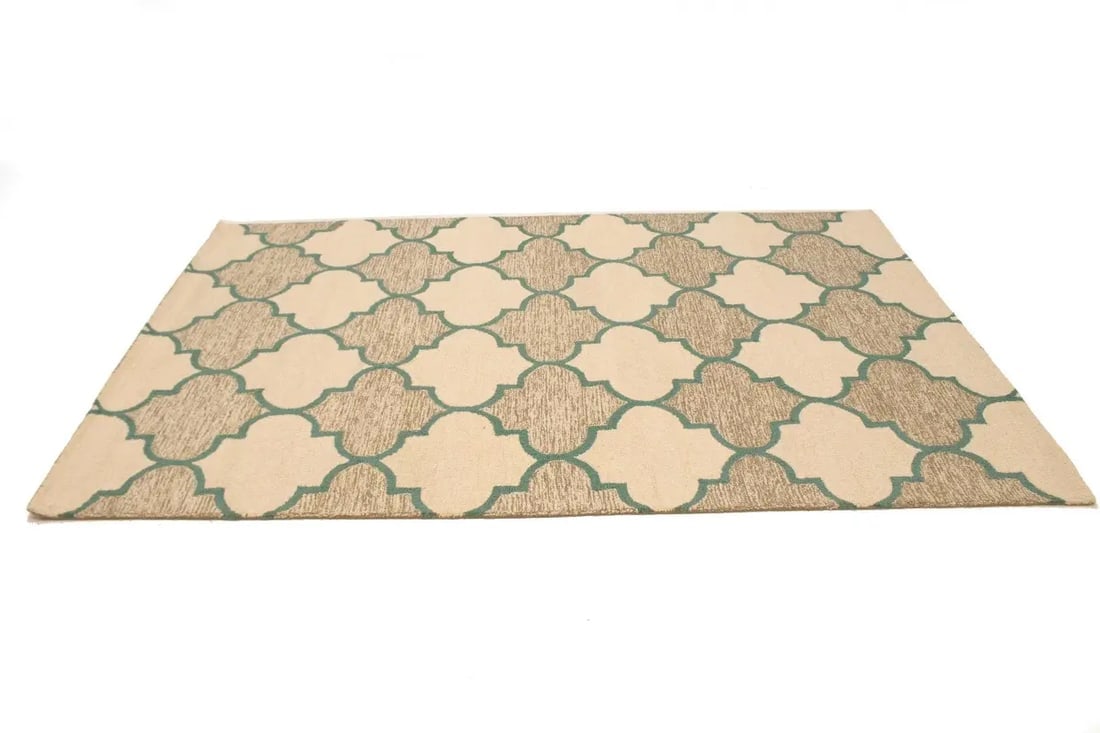 Multicolored Trellis 5X8 Hand-Tufted Modern Rug - 5