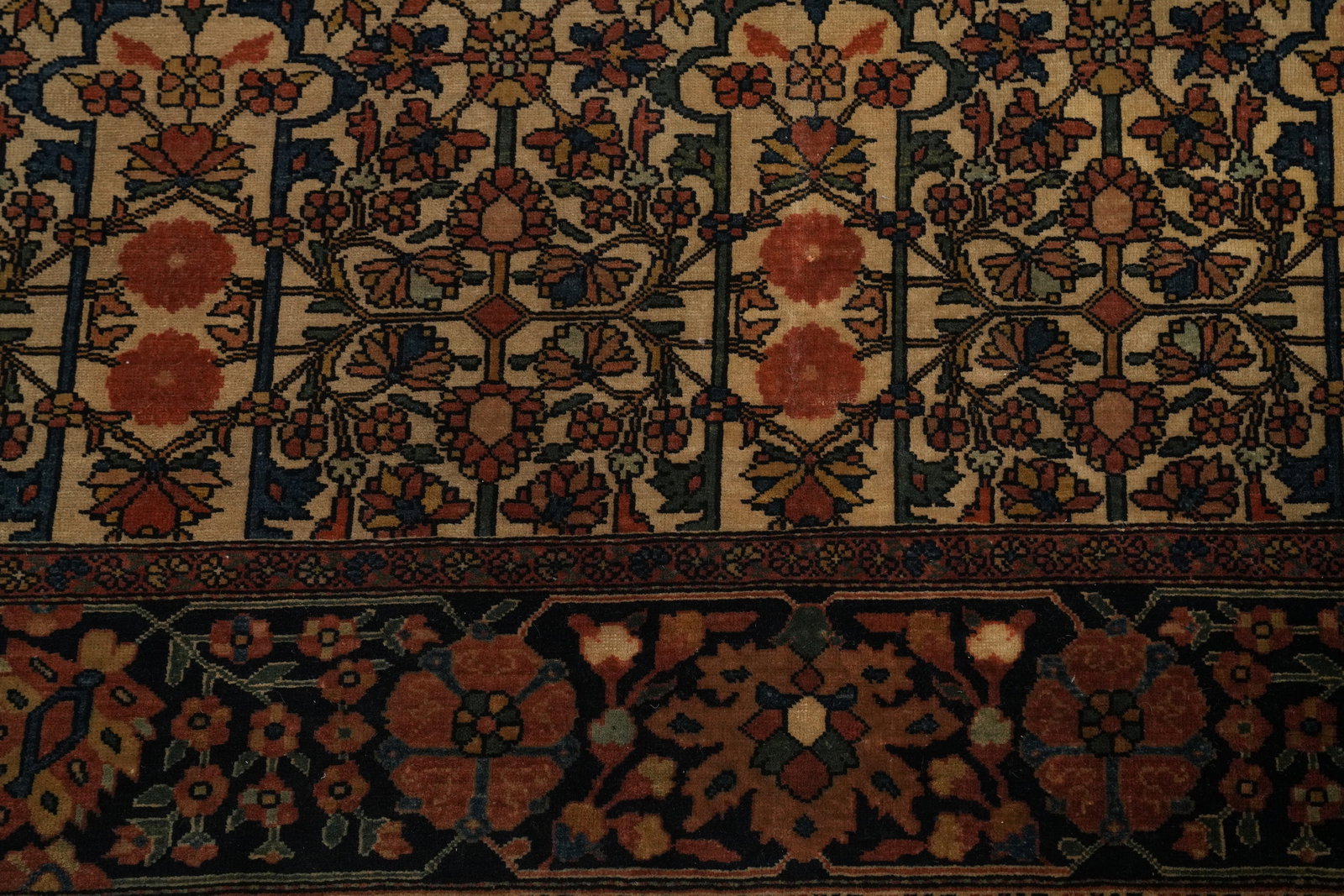 Pre-1900 Vegetable Dye Sarouk Farahan Persian Rug 4x7 - 6