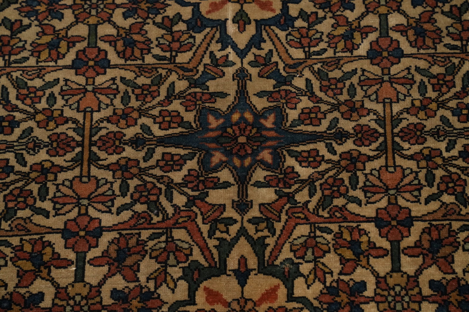 Pre-1900 Vegetable Dye Sarouk Farahan Persian Rug 4x7 - 8