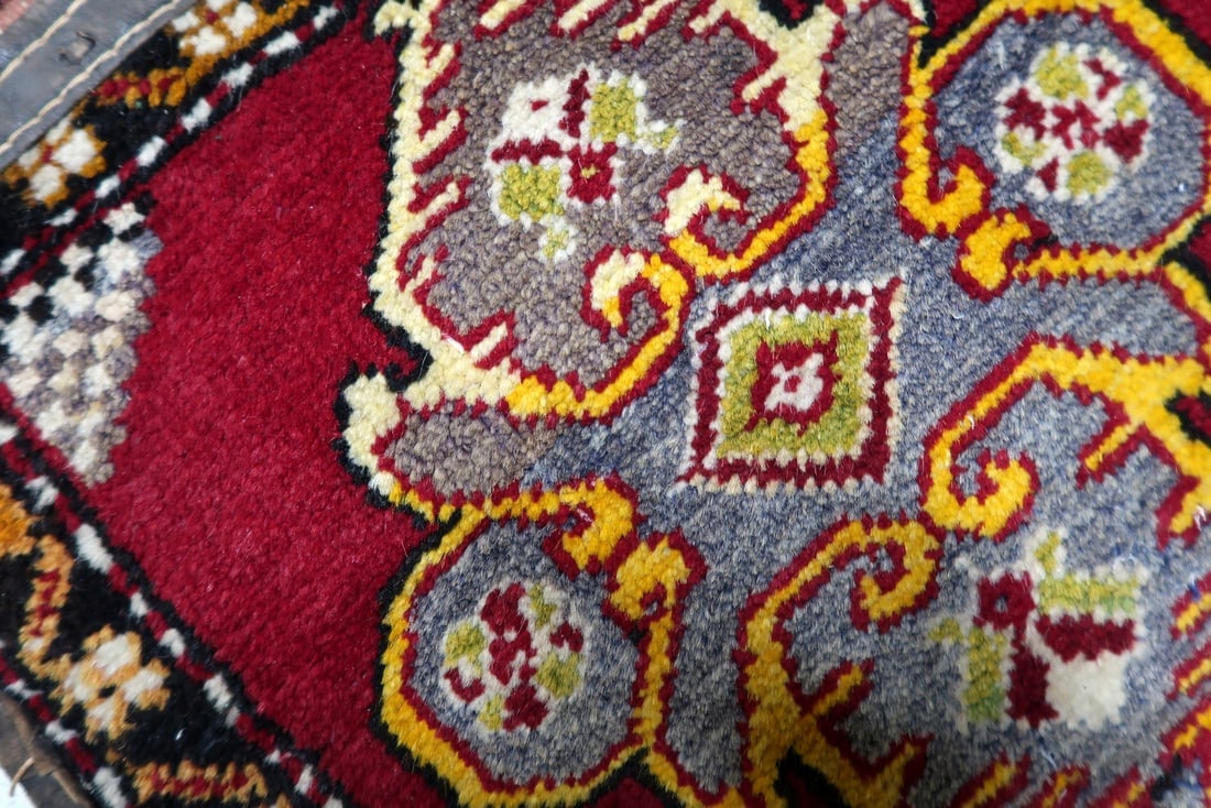 Handmade Vintage Collectible Turkish Yastik Saddle Bag Rug, 1930s - 7