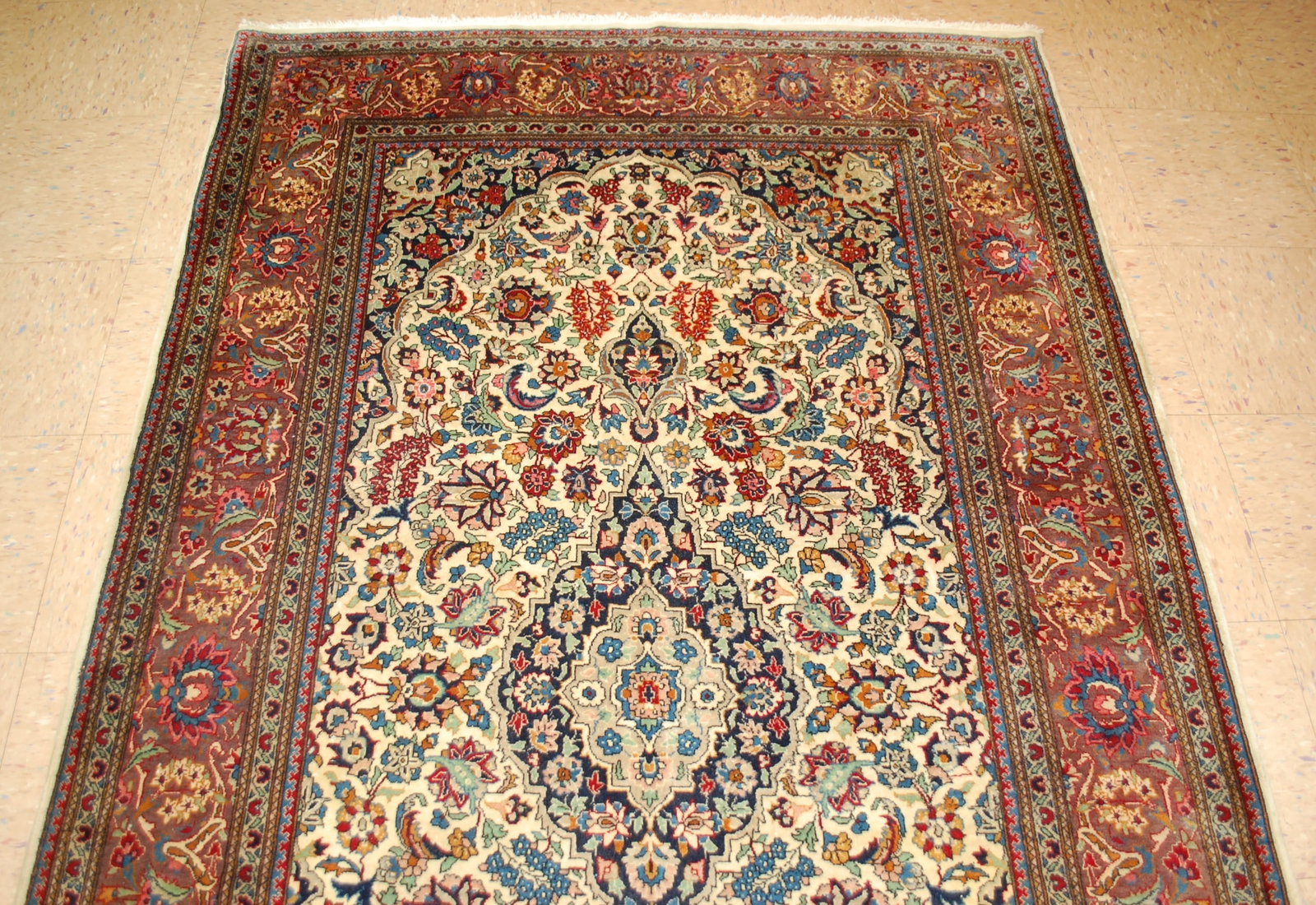 Persian SARUK FARAHAN RUG 4'7" x 7'9" - 2