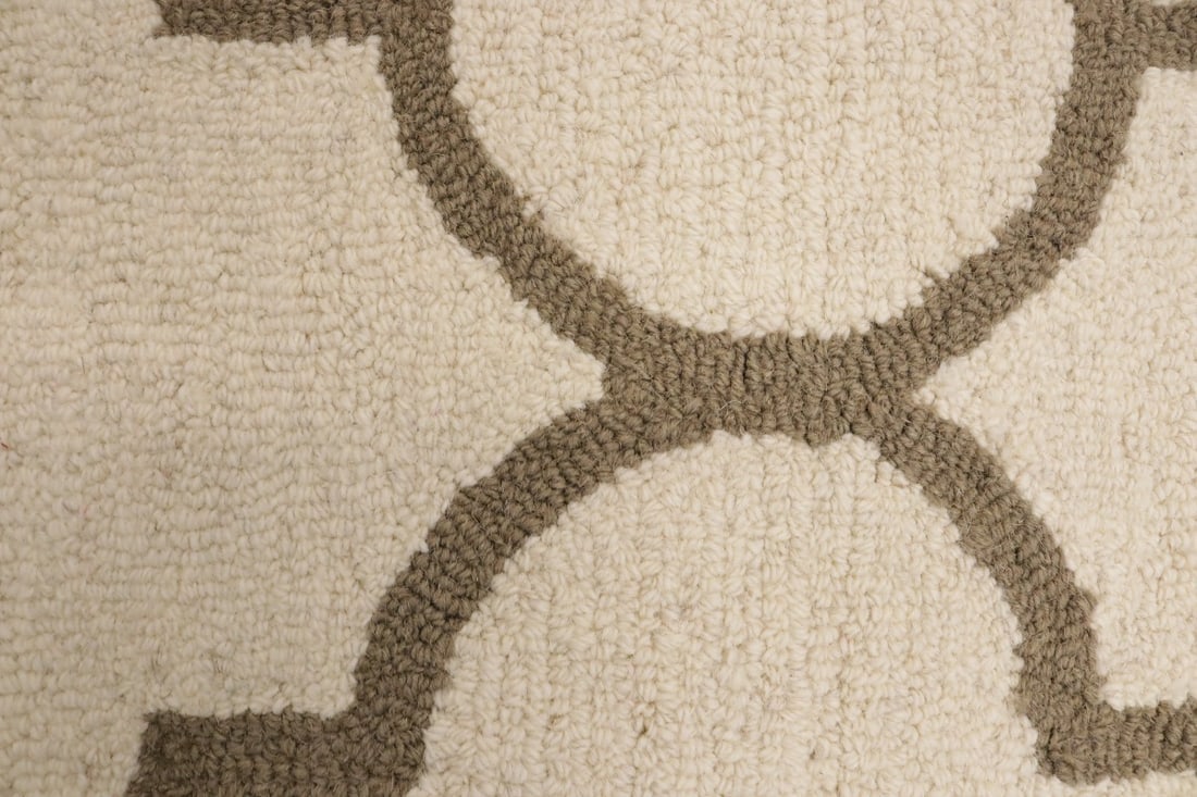 Cream Trellis 5X8 Hand-Tufted Modern Rug - 10