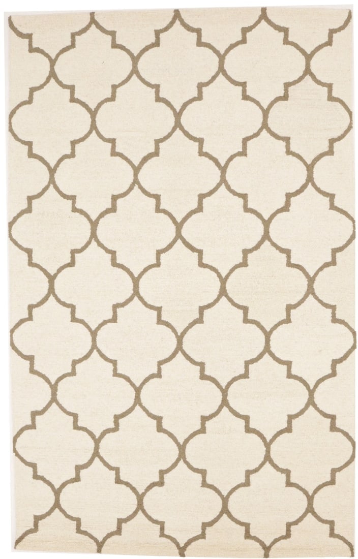 Cream Trellis 5X8 Hand-Tufted Modern Rug: Title: Cream Trellis 5X8 Hand-Tufted Modern Rug Description:Trellis Design Foyer Entryway 5X8 Hand-Tufted Modern Rug Contemporary Carpet Materials:Wool Dimension:5'0 X 8'0 Ft Reserve: $254.00 Shipping