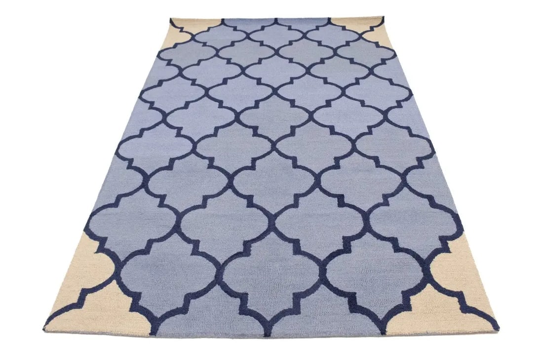 Multicolored Trellis 5X8 Hand-Tufted Modern Rug - 3