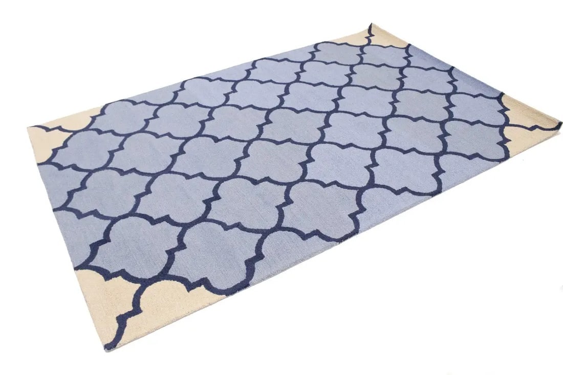 Multicolored Trellis 5X8 Hand-Tufted Modern Rug - 4