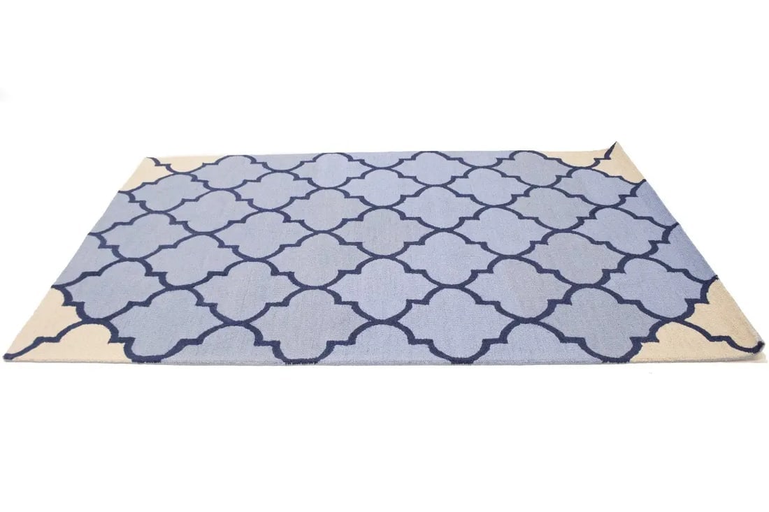 Multicolored Trellis 5X8 Hand-Tufted Modern Rug - 5