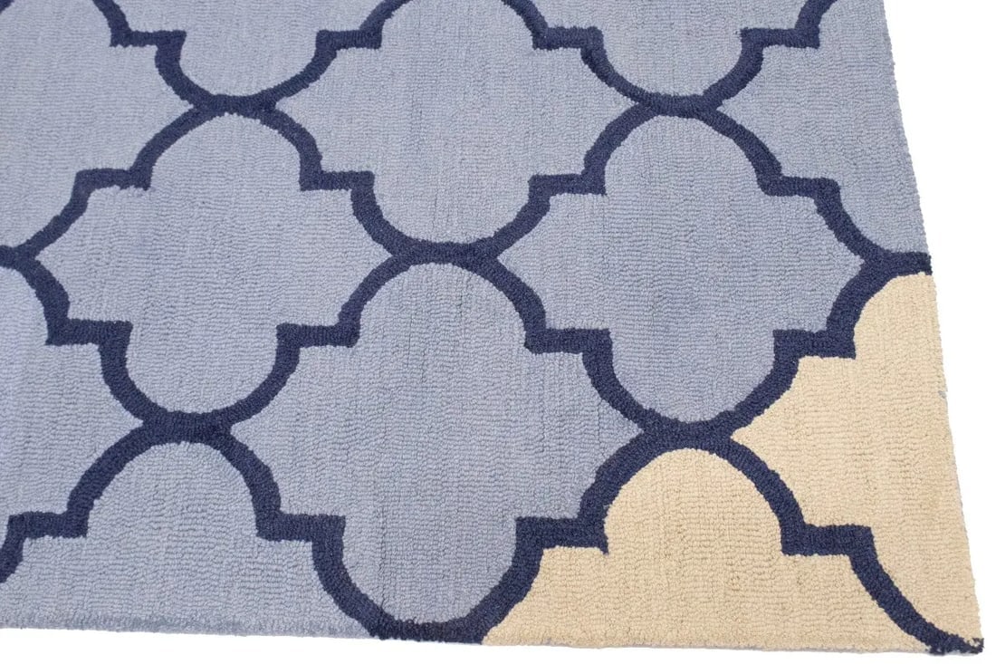 Multicolored Trellis 5X8 Hand-Tufted Modern Rug - 9