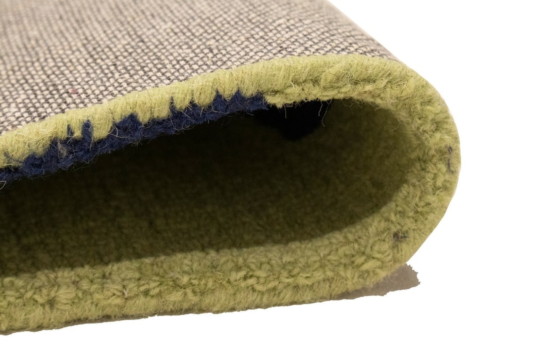 Golden Beige & Plum Trellis 5X8 Hand-Tufted Modern Rug - 14