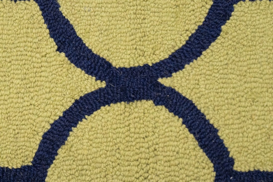 Golden Beige & Plum Trellis 5X8 Hand-Tufted Modern Rug - 7