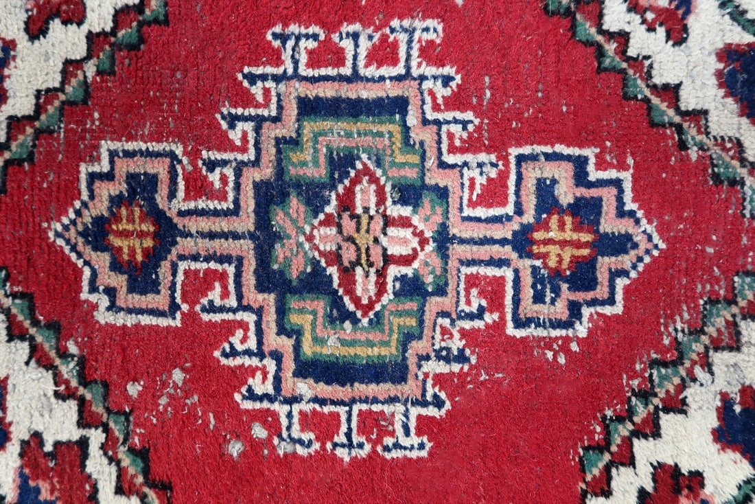 Handmade vintage Persian Hamadan rug 2.1' x 2.9' (65cm x 89cm) 1970s - 6