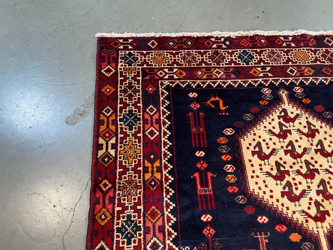 Unique Persian Afshar Rug 4.3x6.2 - 5