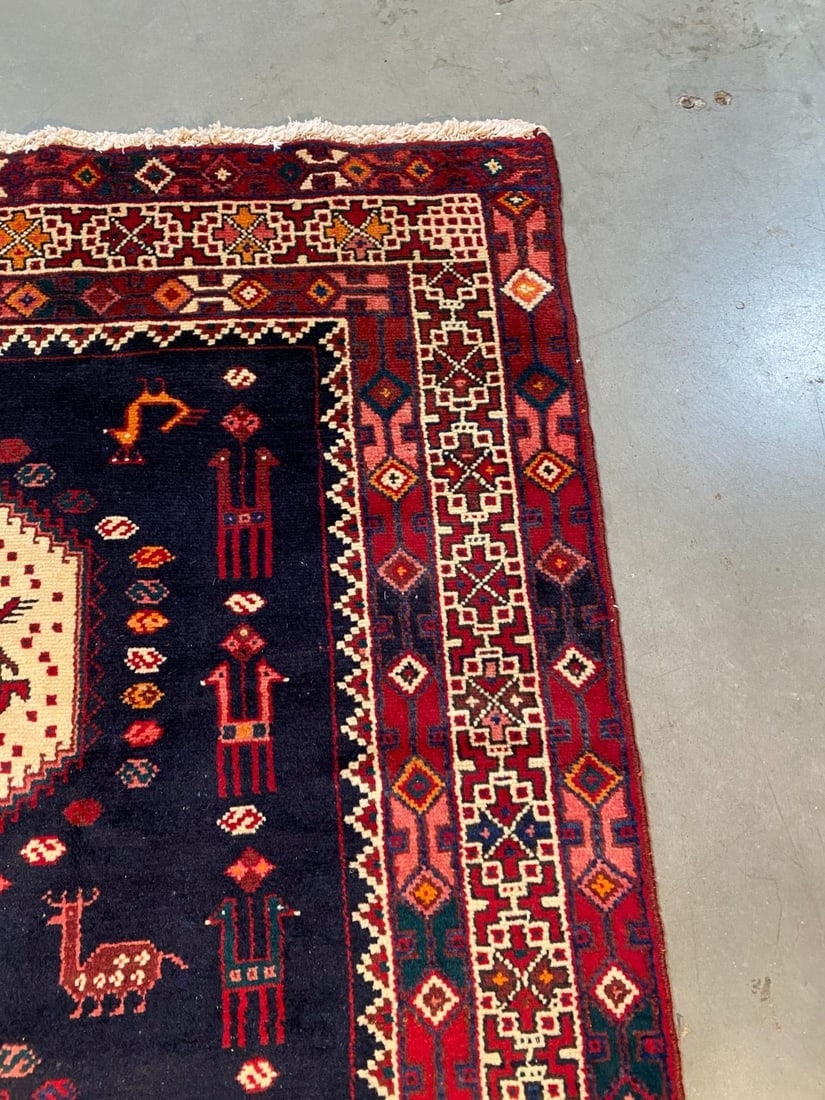 Unique Persian Afshar Rug 4.3x6.2 - 6