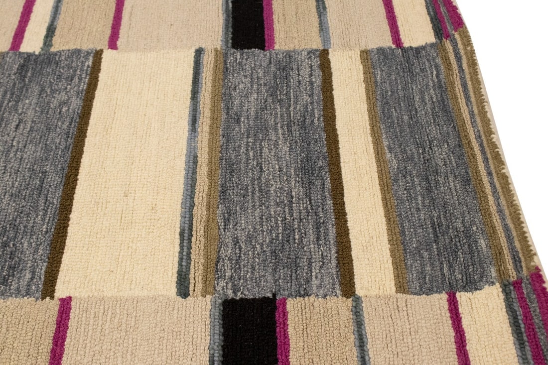 Multicolored Stripes 5X8 Hand-Tufted Modern Rug - 10