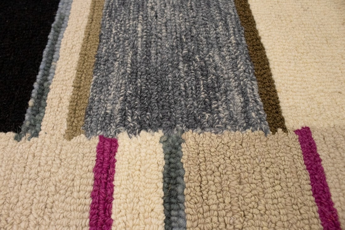Multicolored Stripes 5X8 Hand-Tufted Modern Rug - 11