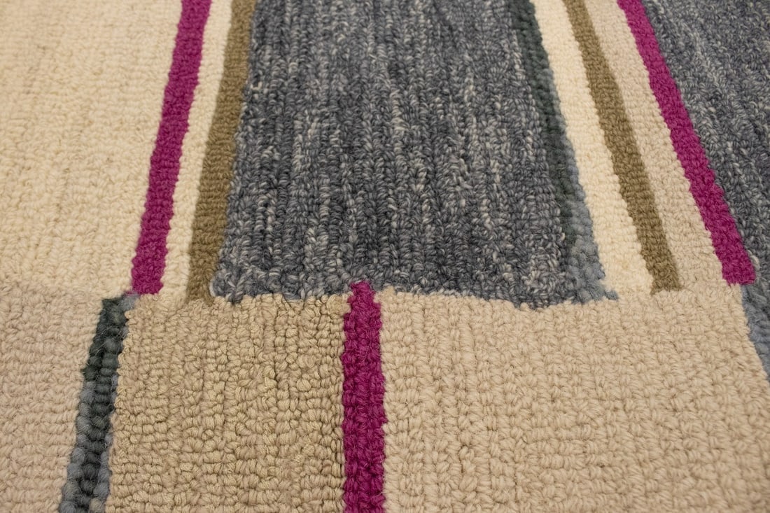 Multicolored Stripes 5X8 Hand-Tufted Modern Rug - 12