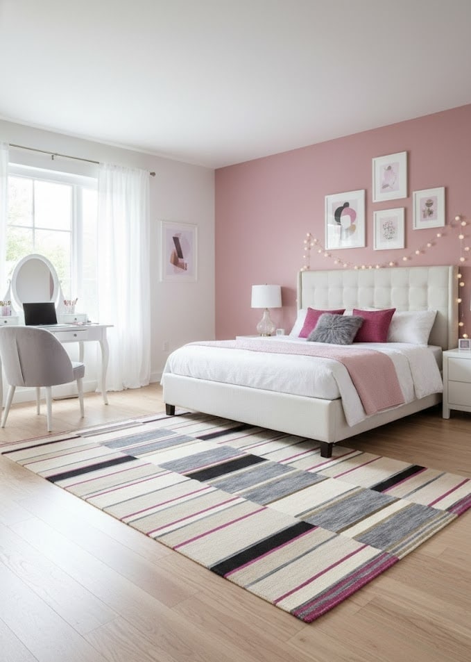 Multicolored Stripes 5X8 Hand-Tufted Modern Rug - 2