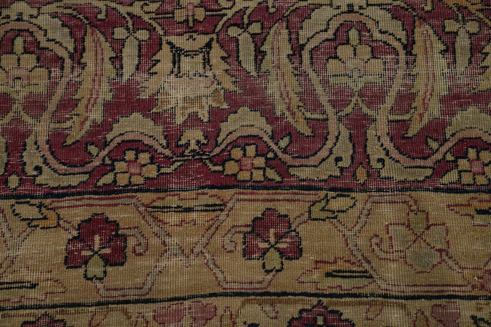 Pre-1900 Vegetable Dye Kerman Ravar Persian Large Rug 10x17 - 10