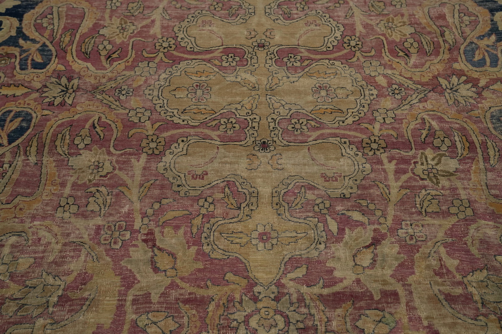 Pre-1900 Vegetable Dye Kerman Ravar Persian Large Rug 10x17 - 6