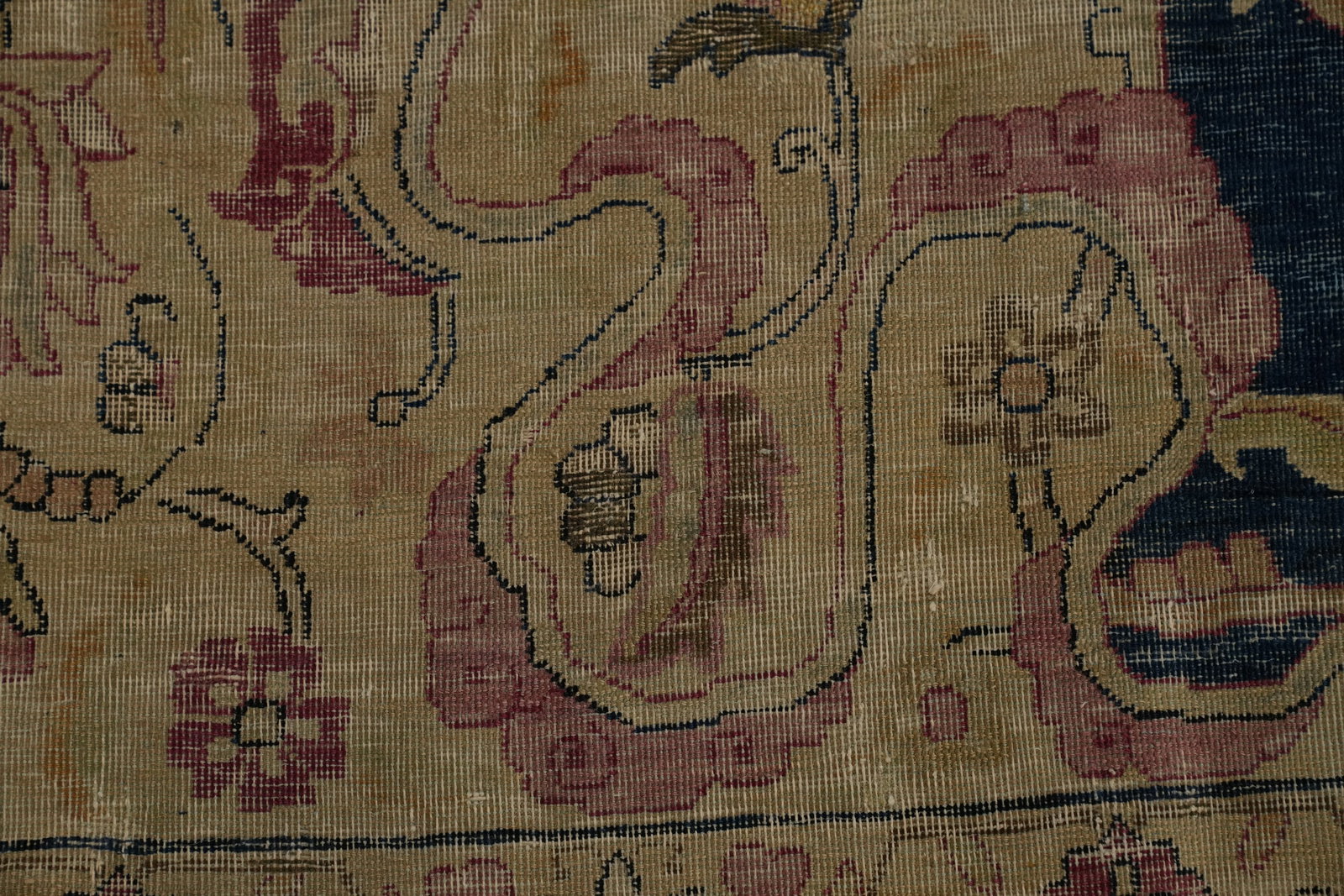 Pre-1900 Vegetable Dye Kerman Ravar Persian Large Rug 10x17 - 8