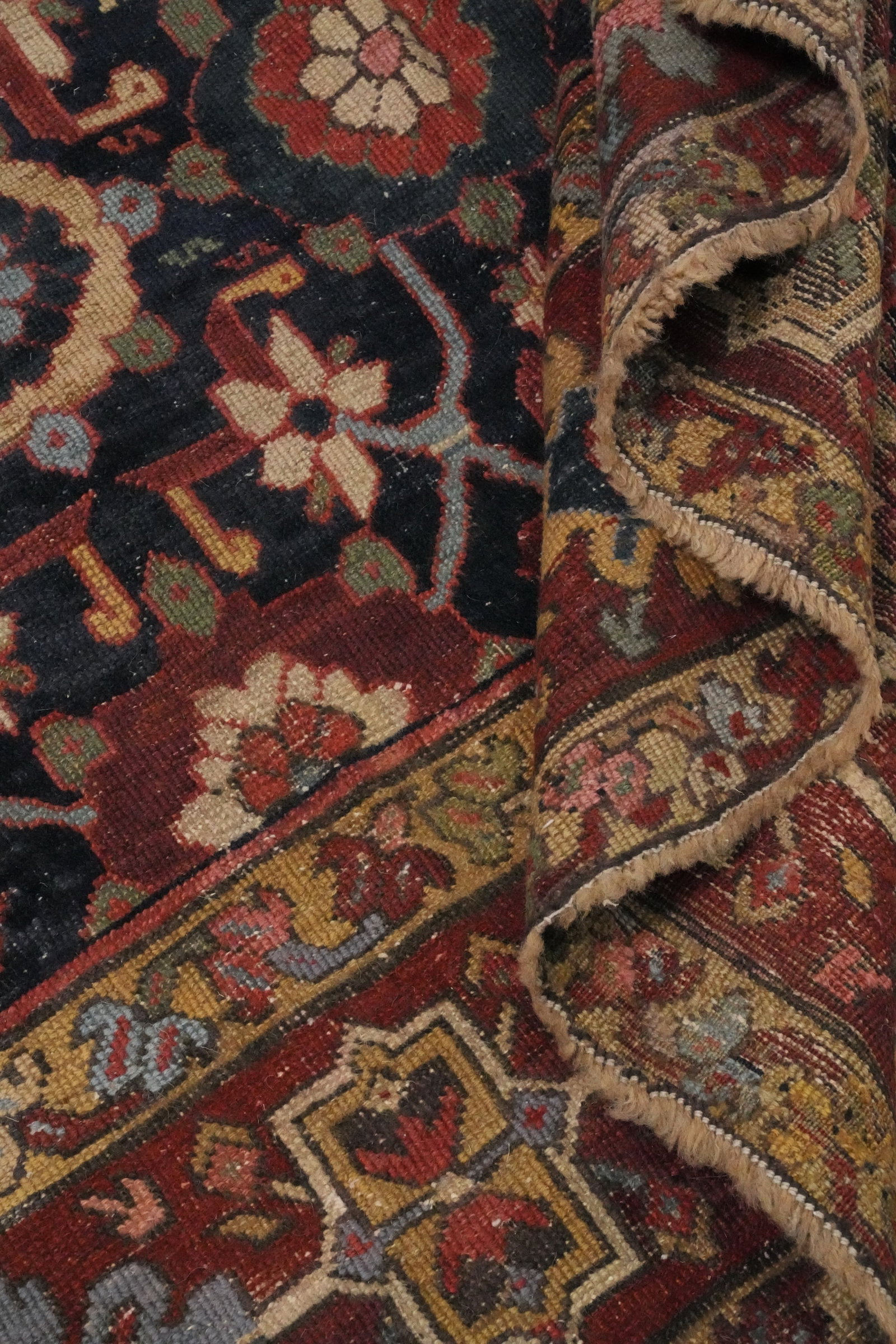 Pre-1900 Vegetable Dye Heriz Bakhshayesh Persian Rug 8x17 - 16