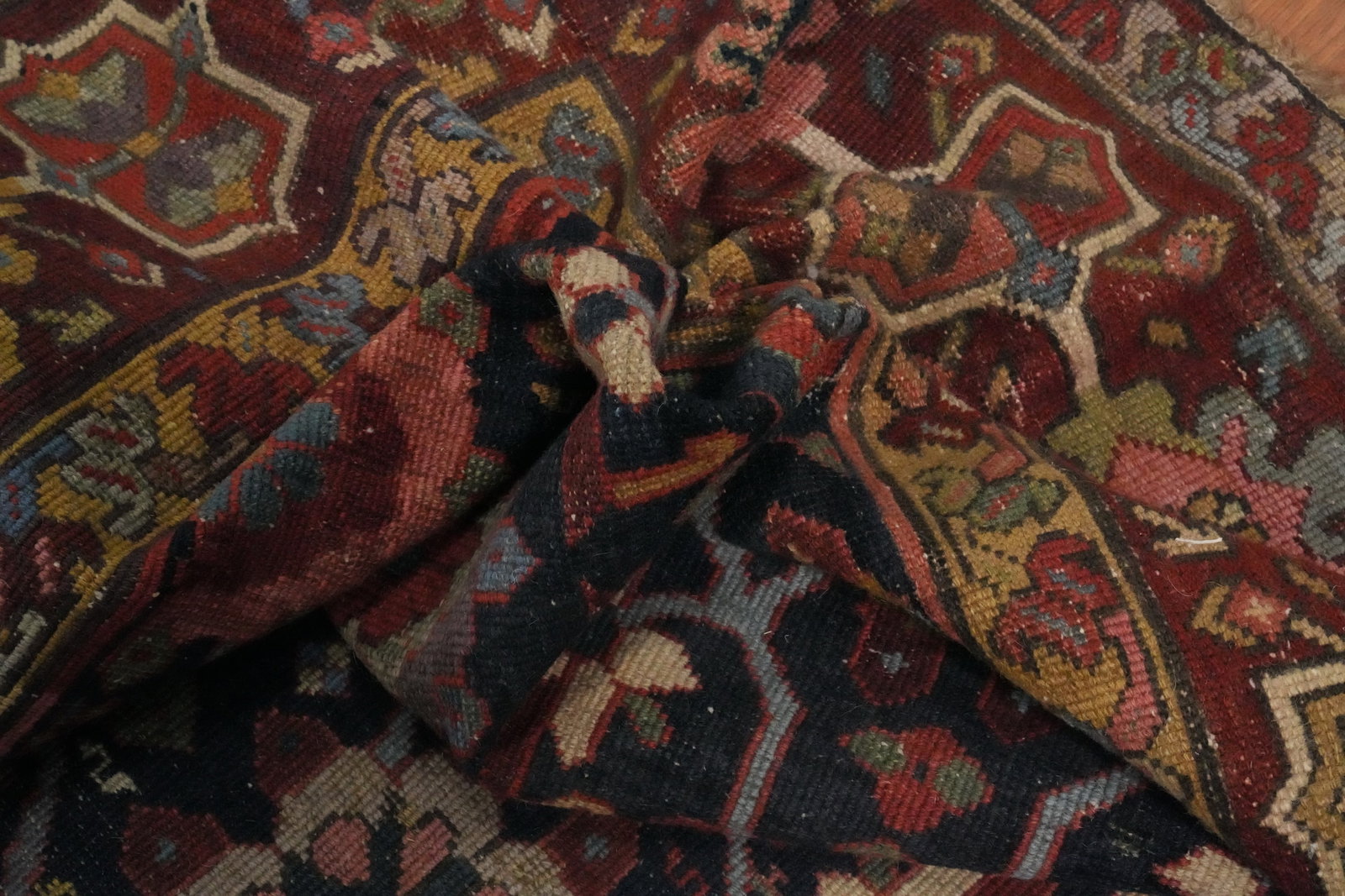 Pre-1900 Vegetable Dye Heriz Bakhshayesh Persian Rug 8x17 - 17