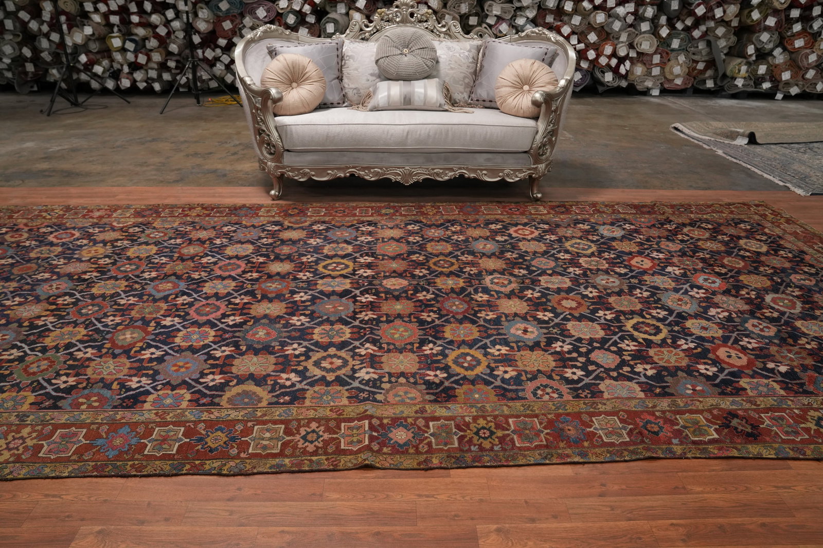 Pre-1900 Vegetable Dye Heriz Bakhshayesh Persian Rug 8x17 - 3